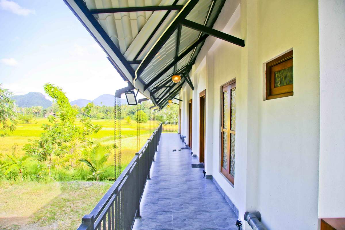 Family room corridor and mountain view