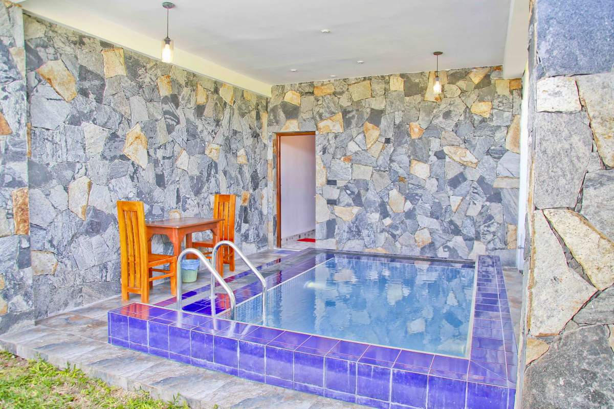 Fully covered private indoor pool